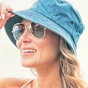 Aili's Corner Navy Distressed Bucket Hat